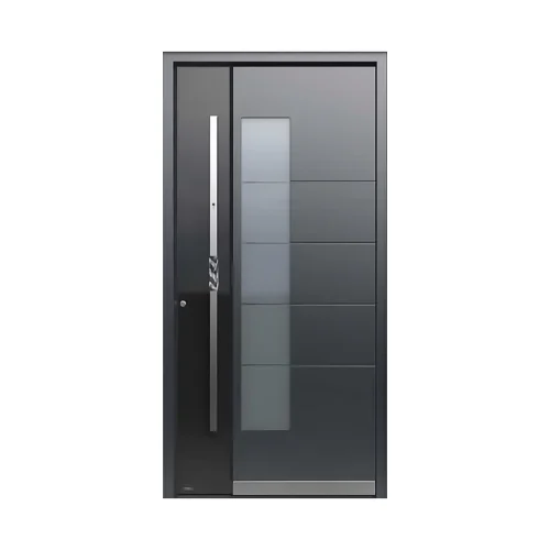 Front Door with Glass 36x84" - Custom Aluminum Entry Door by Pirnar, Ultimum Multilevel 517 GLASS