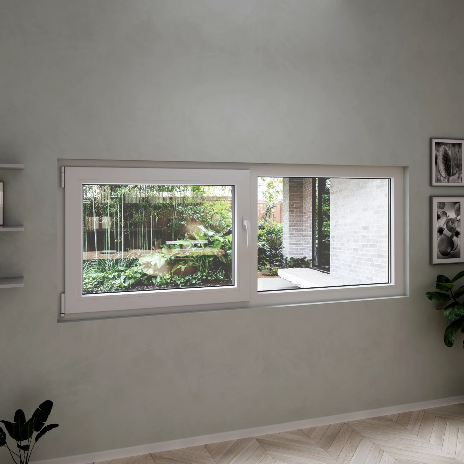 Tilt and Turn uPVC Double Casement Window 70x30 - Egress-Compliant ...