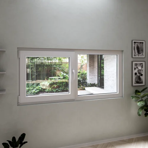 Tilt and Turn uPVC Double Casement Window 72"x34"