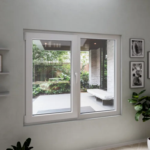 Tilt and Turn uPVC Double Casement Window 58"x52"