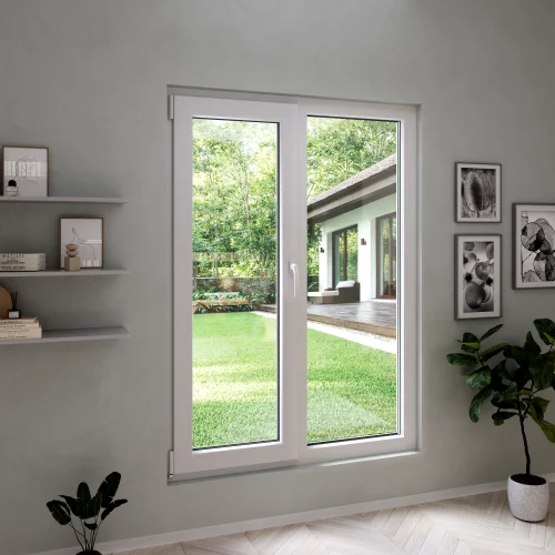 Tilt and Turn uPVC Double Casement Window 56"x72"