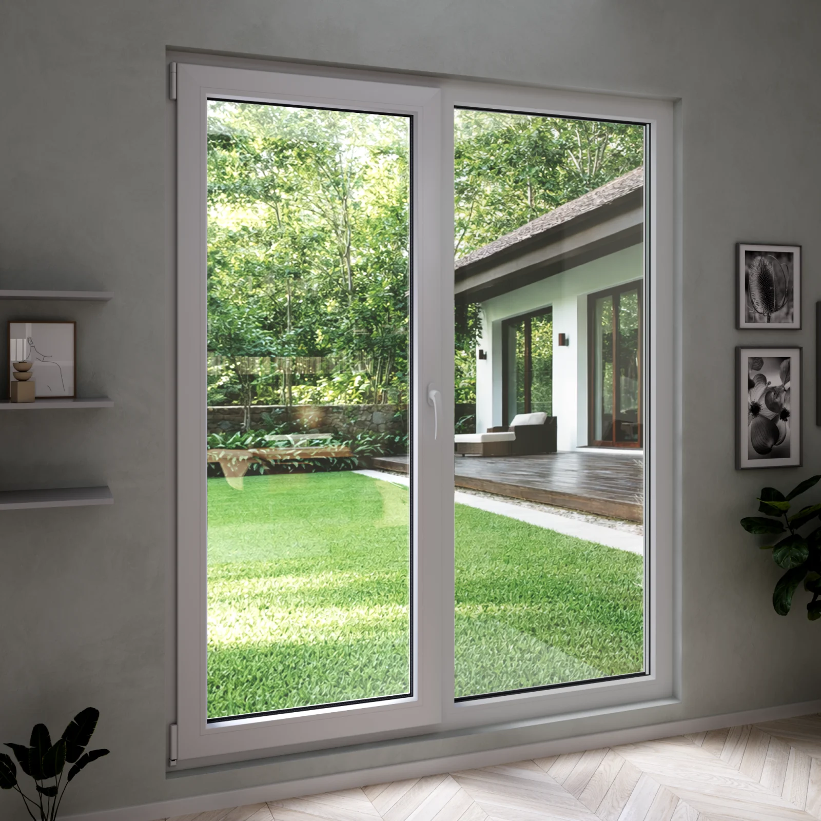 uPVC Double Window 60x72 - Tilt-and-Turn + Picture Window - Egress ...