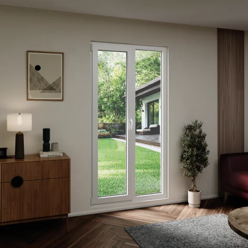 Tilt and Turn uPVC Double Casement Window 44"x84"