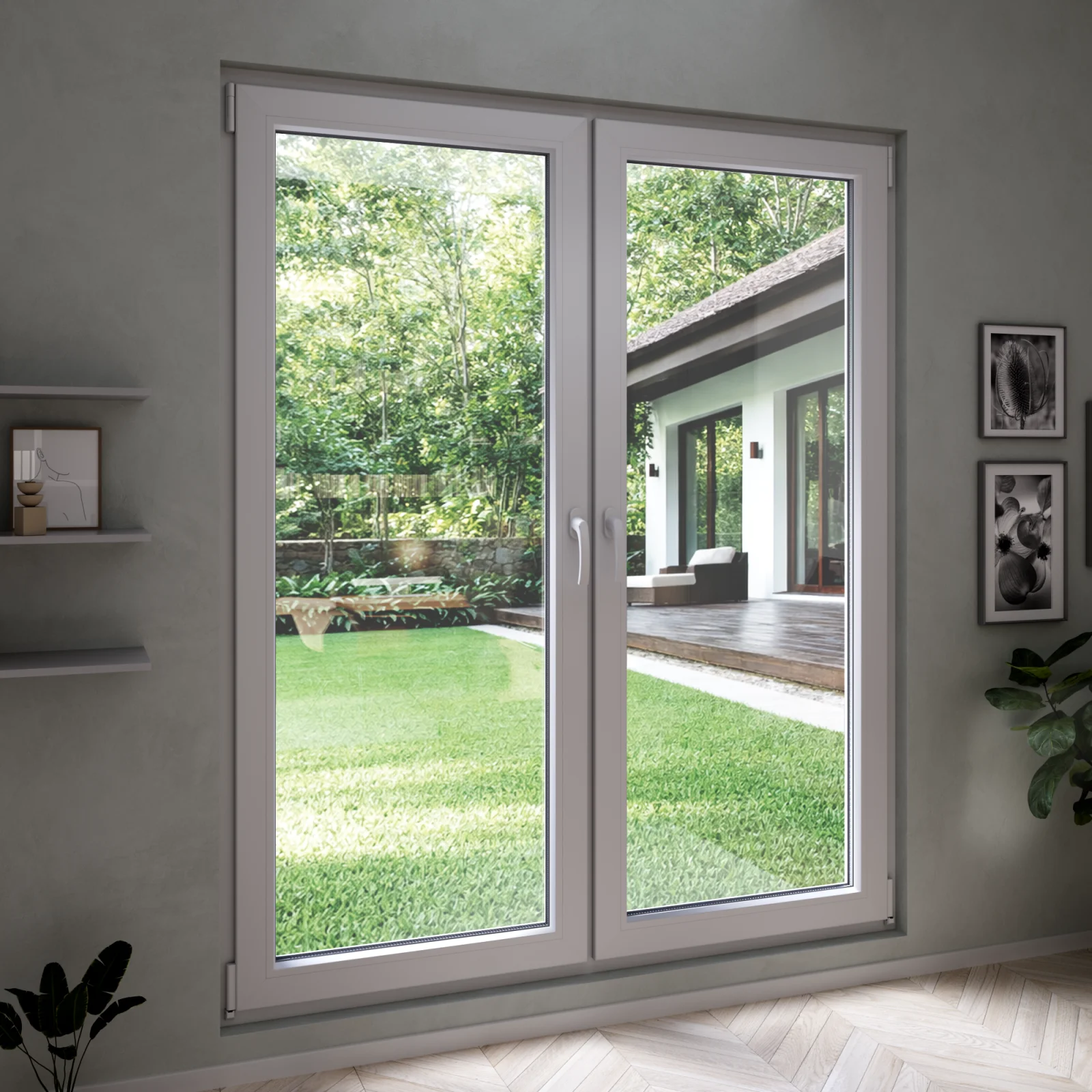 uPVC Double Casement Window 60x72 - Both Sashes Tilt & Turn - Egress ...