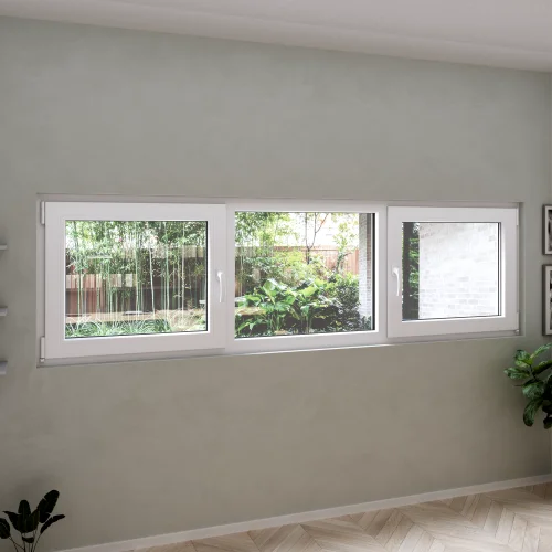 Tilt and Turn uPVC Triple Casement Window 82"x24"