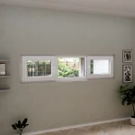 Tilt and Turn uPVC Triple Casement Window 90"x24" — thumbnail 1