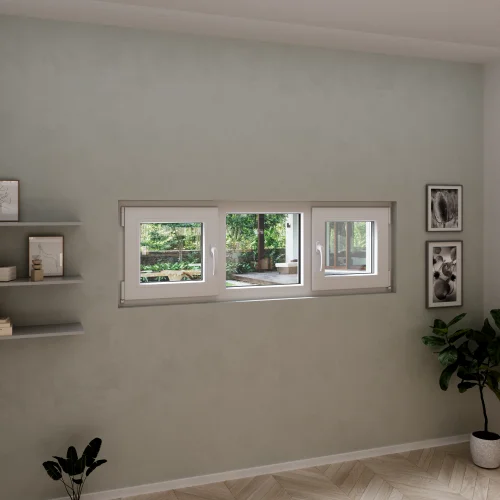 Tilt and Turn uPVC Triple Casement Window 90"x30"