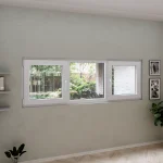 Tilt and Turn uPVC Triple Casement Window 92"x32" — thumbnail 1