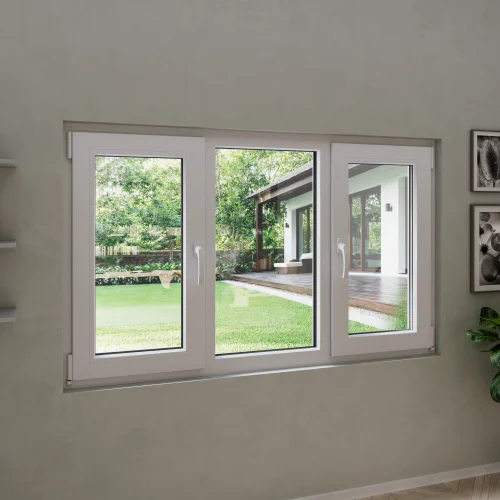 Tilt and Turn uPVC Triple Casement Window 68"x36"