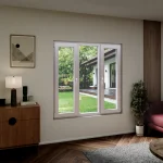 Tilt and Turn uPVC Triple Casement Window 72"x72" — thumbnail 1