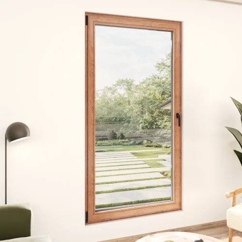 Tilt and Turn Single Casement Wood Window 34x64"