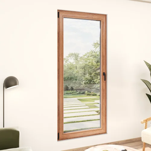 Tilt and Turn Single Casement Wood Window 28x68"