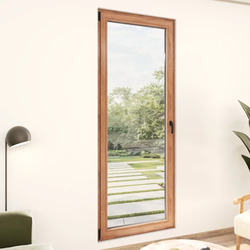 Tilt and Turn Single Casement Wood Window 28x80"