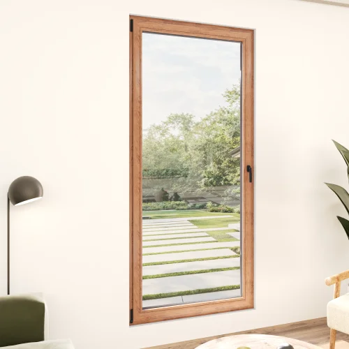 Tilt and Turn Single Casement Wood Window 38x80"