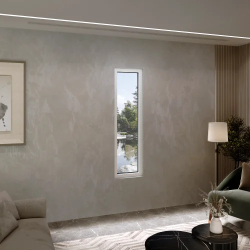 Single Fixed Aluminum Window 22x82"