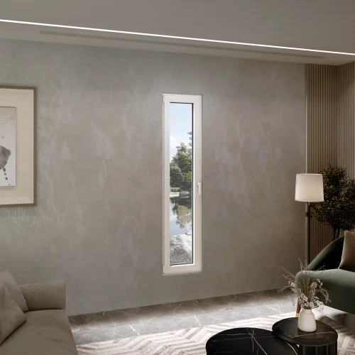 Tilt and Turn Single Casement Aluminum Window 21x82"