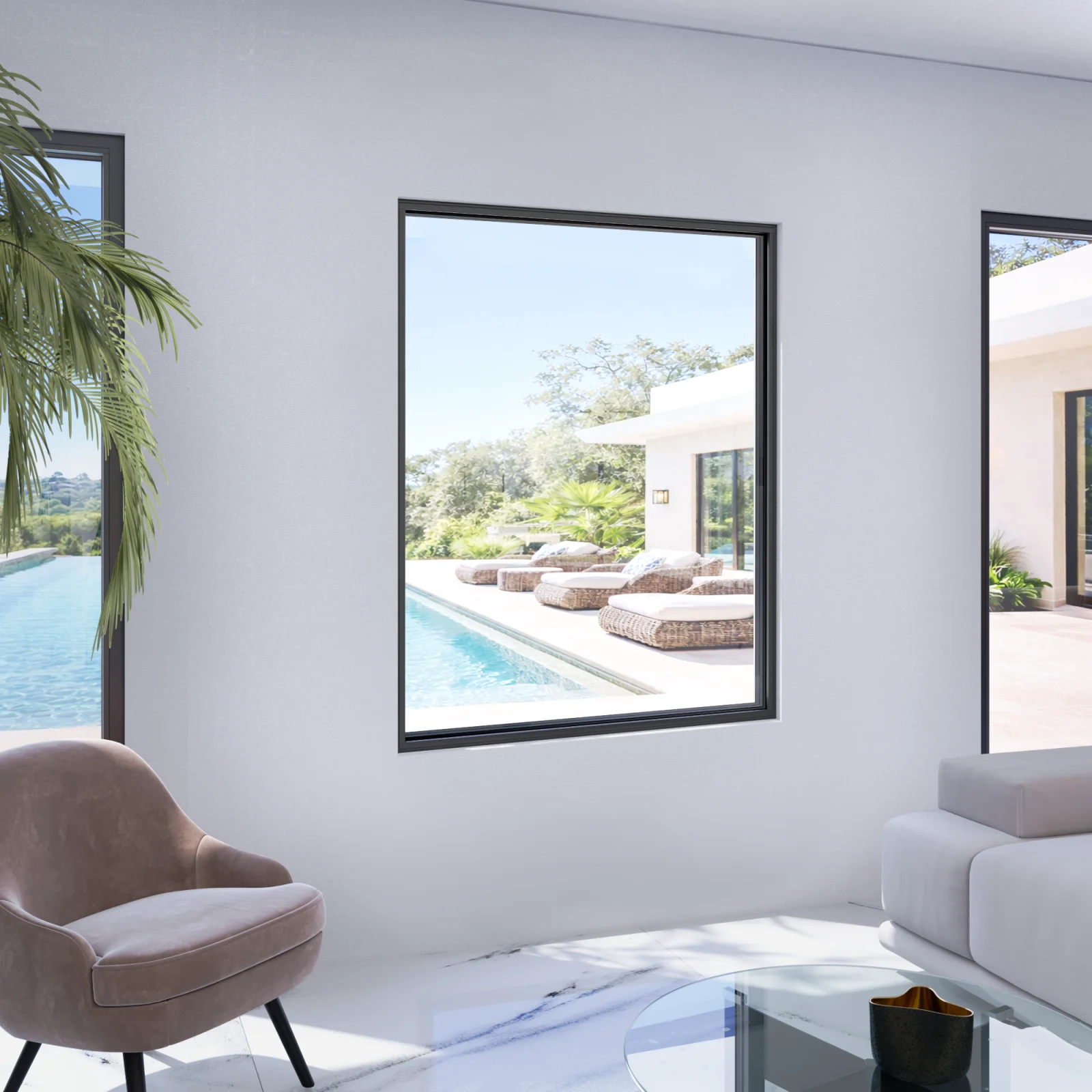 Steel Picture Window 36x54 - Ultra-Slim European Fixed Window - DiVetro