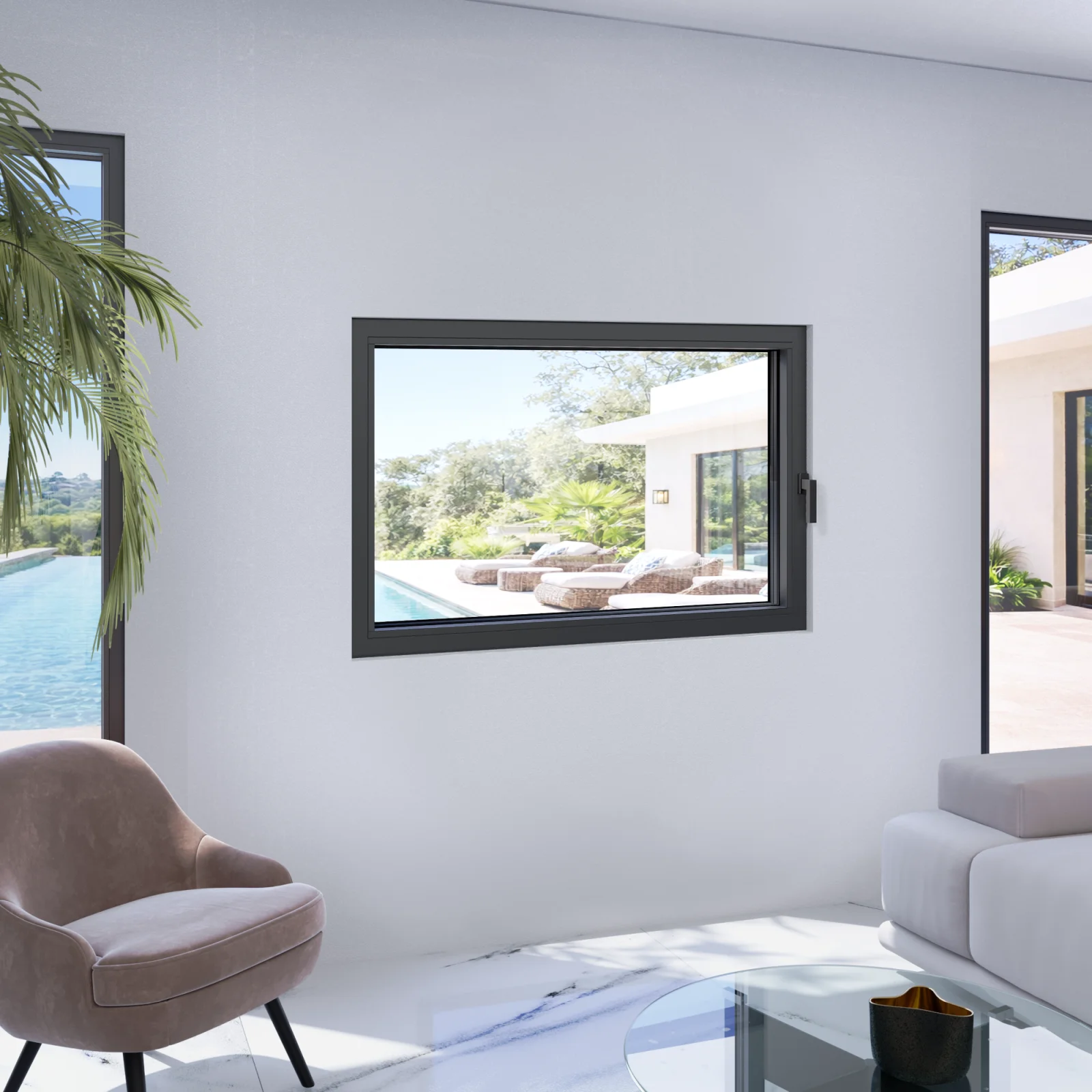 Window European Front Steel Tilt and Turn Casement Window 44x30 - Ultra-Slim European Window ...