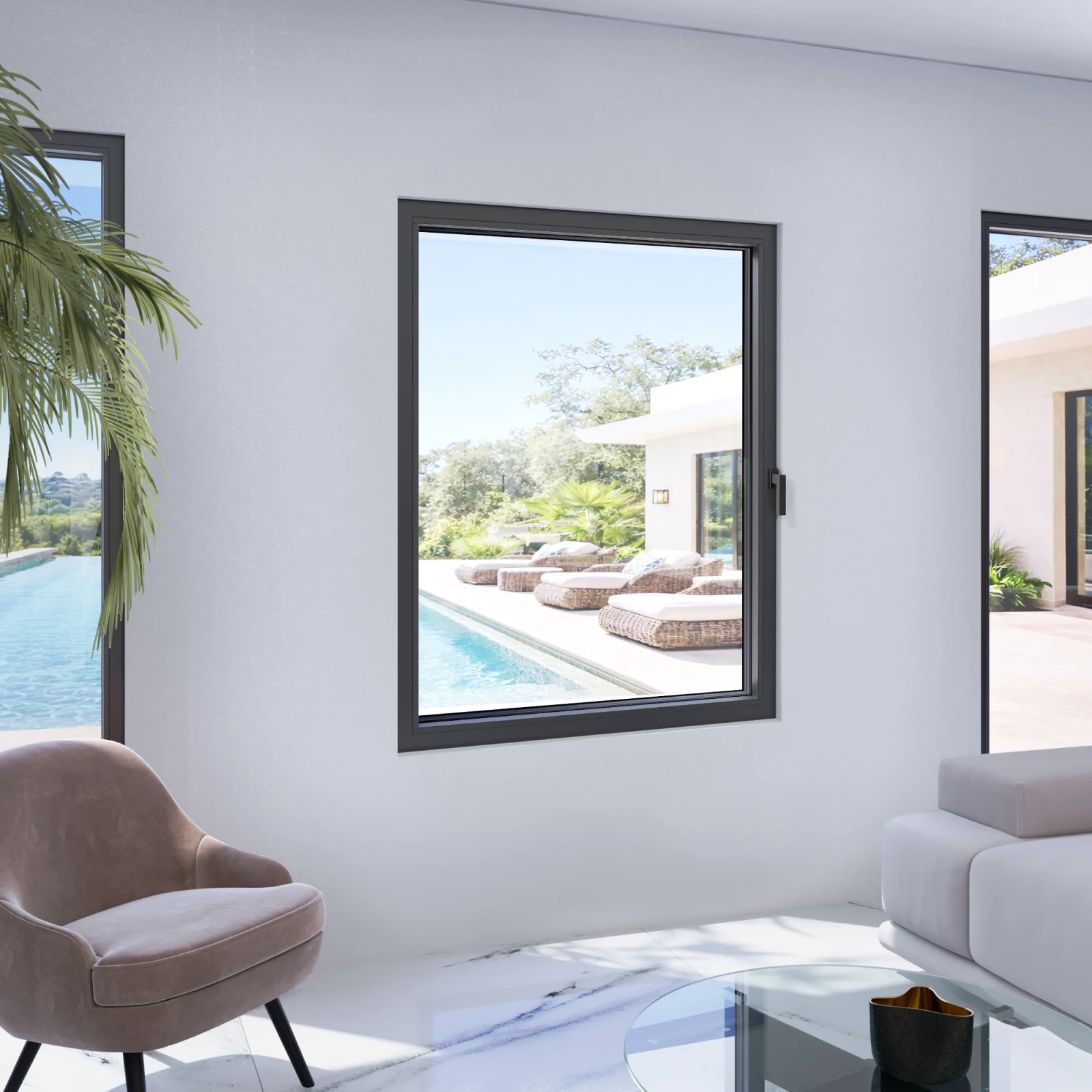 Steel Tilt and Turn Casement Window 32x50 - Ultra-Slim European Window ...