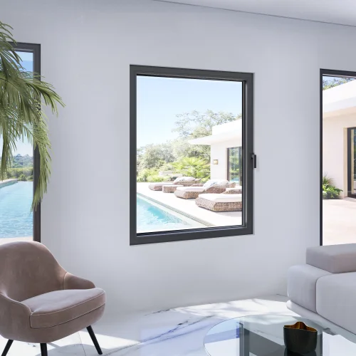 Tilt and Turn Single Casement Steel Window 34x50"