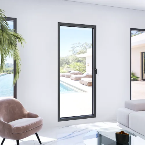 Tilt and Turn Single Casement Steel Window 38x82"