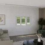 Aluminum Triple Window 64x40" - 2 Casements + Picture Center — thumbnail 1