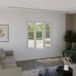 Aluminum Triple Window 68x60" - 2 Casements + Picture Center — thumbnail 1