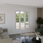 Aluminum Triple Window 68x76" - 2 Casements + Picture Center — thumbnail 1
