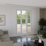 Aluminum Triple Window 62x80" - 2 Casements + Picture Center — thumbnail 1