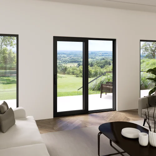 Aluminum Double Sliding Patio Door 70×80"