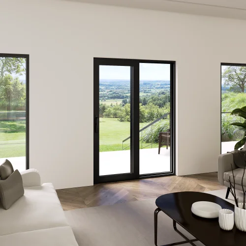 Aluminum Sliding Patio Door 62x84" - Lift-and-Slide + Fixed Panel