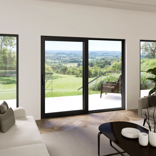 Aluminum Double Sliding Patio Door 102×86"