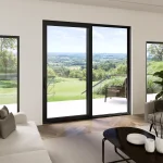 Aluminum Double Sliding Patio Door 100×92" — thumbnail 1