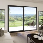 Aluminum Double Sliding Patio Door 110×96" — thumbnail 1