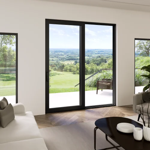 Aluminum Double Sliding Patio Door 82×100"