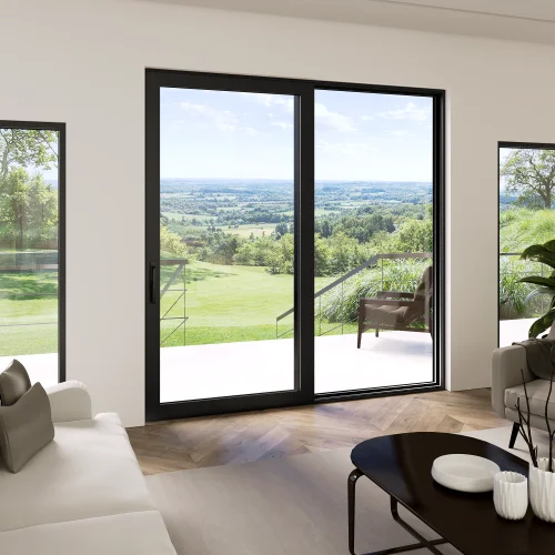 Aluminum Double Sliding Patio Door 102×100"
