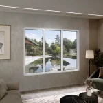 Aluminum Triple Picture Window 96x72" - Three Fixed Panels — thumbnail 1