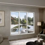 Aluminum Triple Picture Window 94x80" - Three Fixed Panels — thumbnail 1