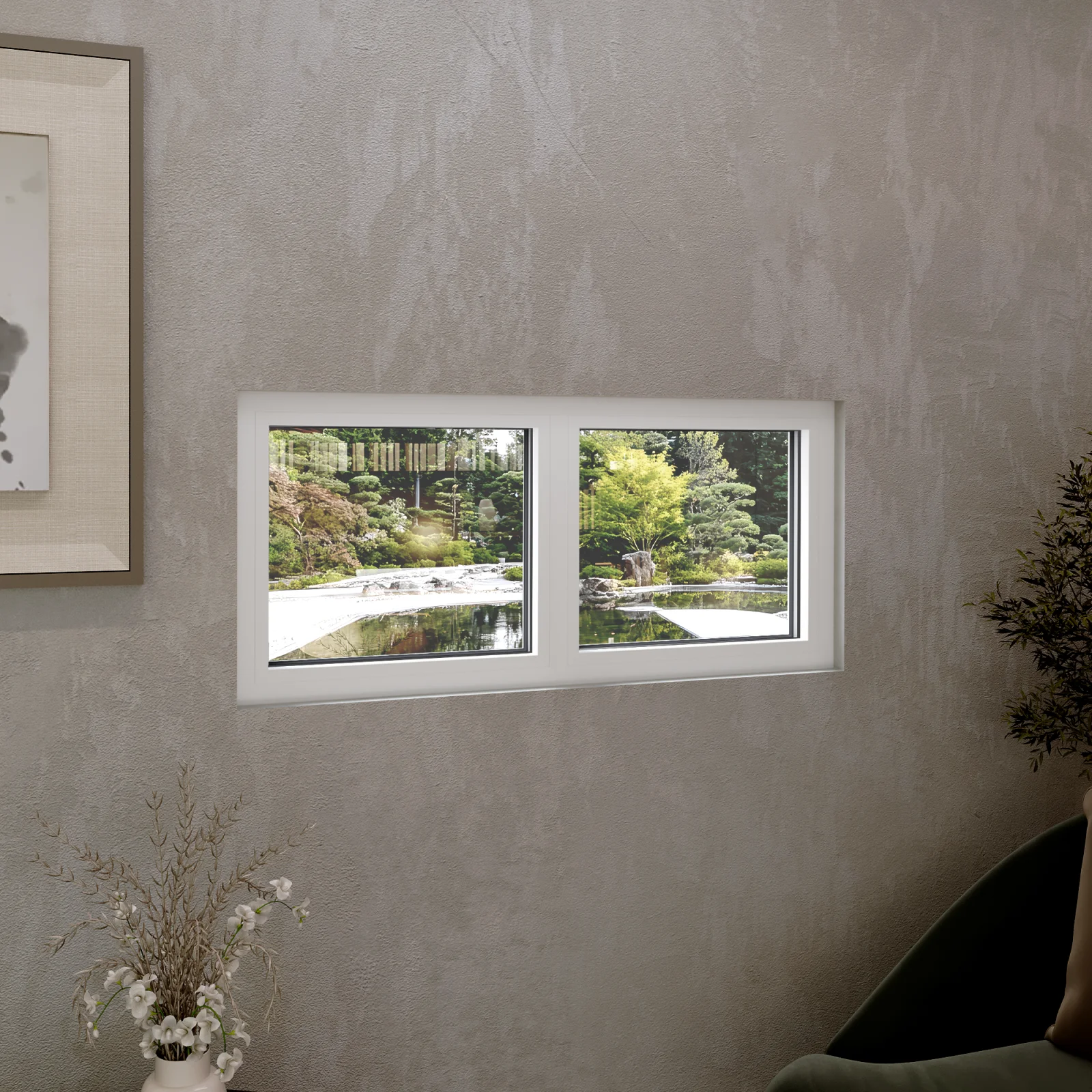Aluminum Double Picture Window 48x22 - Two Fixed Panels - DiVetro