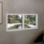 Aluminum Double Picture Window 54x28" - Two Fixed Panels — thumbnail 1