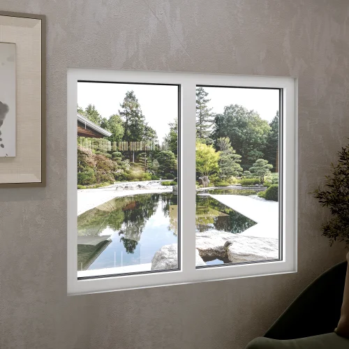 Aluminum Double Picture Window 50x42" - Two Fixed Panels