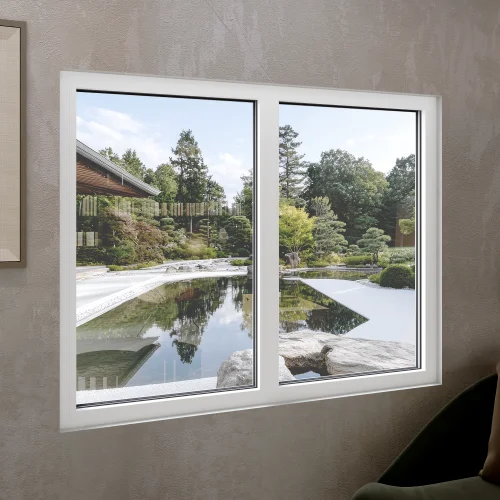 Aluminum Double Picture Window 60x58" - Two Fixed Panels