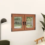 Oak Wood Double Casement Window 46x32" - Both Sashes Tilt & Turn — thumbnail 1