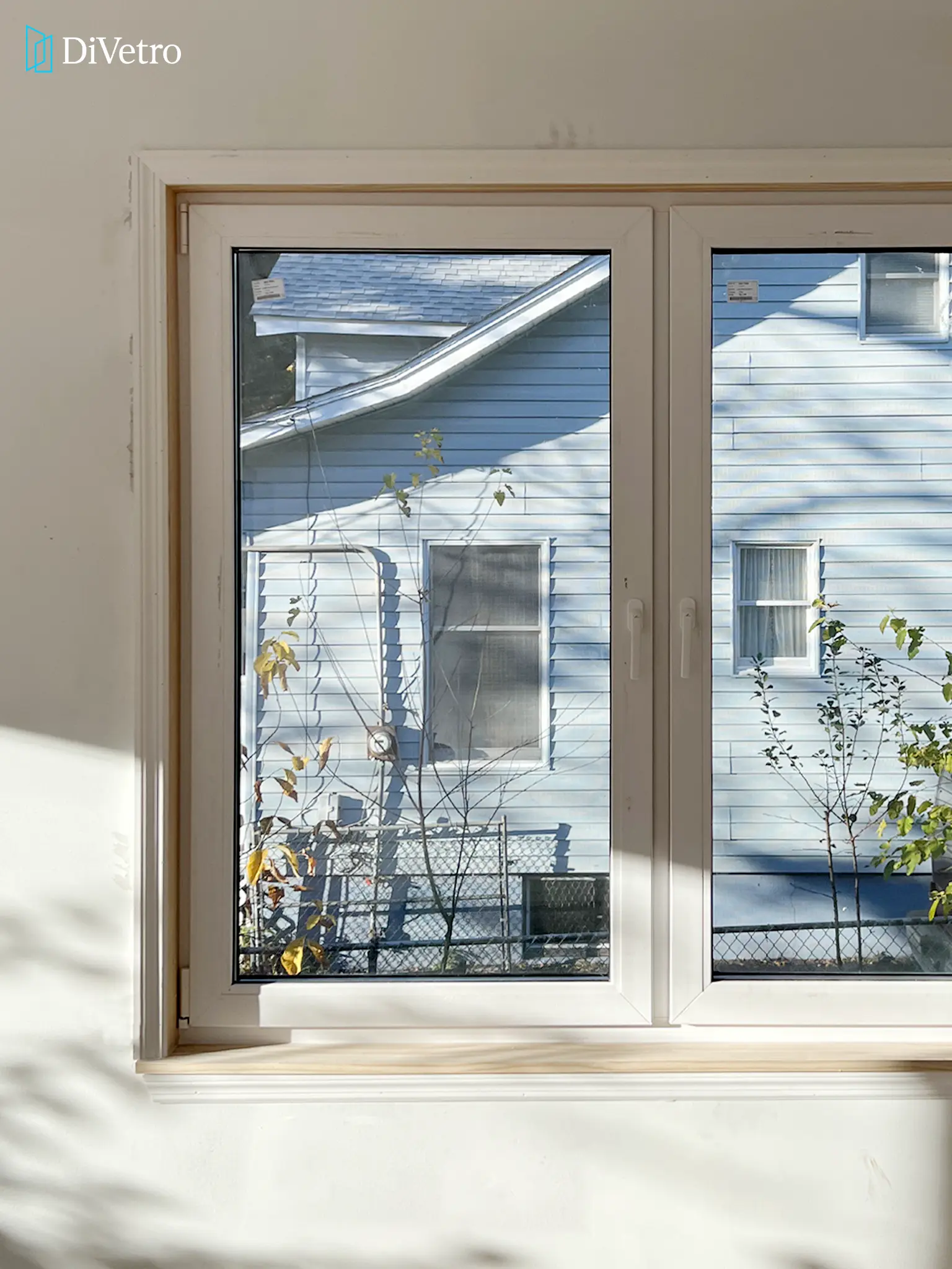 Real project — European windows with custom wood-grain finish