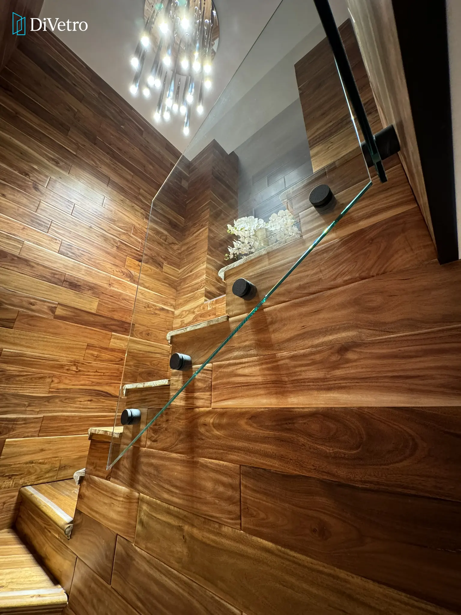 Real project — laminated safety glass railings installation